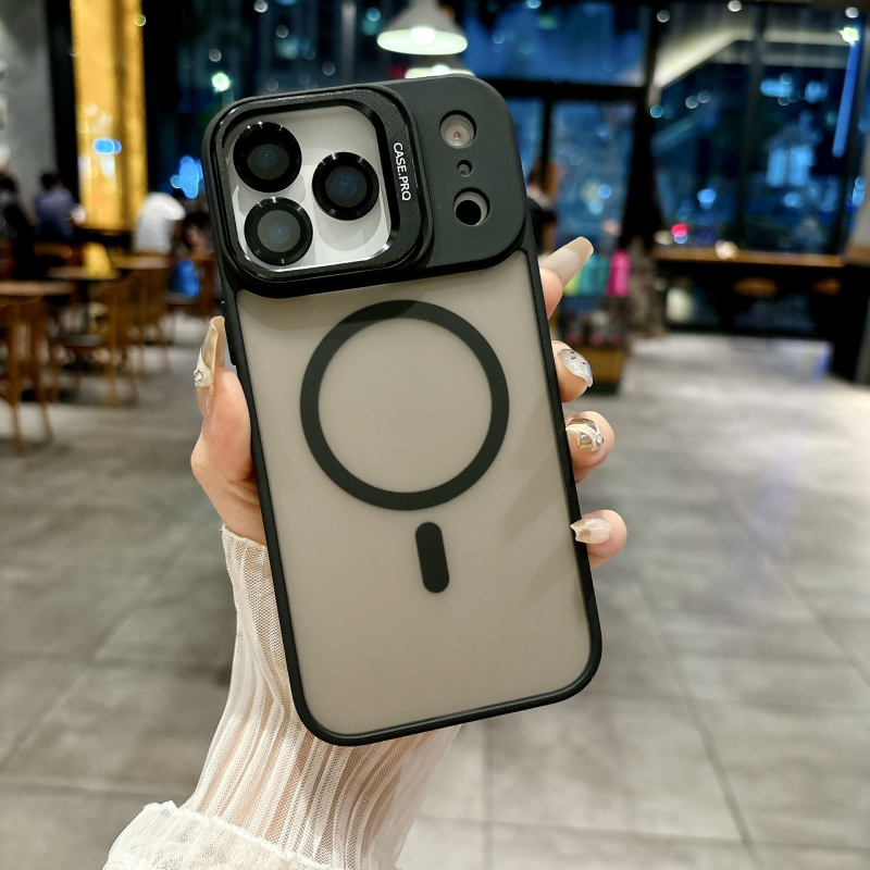 Pouzdro na iPhone s magnetickým držiakom objektívu a chladiacim filmom pre objektív – PC ochranný kryt s matným povrchom pre iPhone 11/12/13/14 Pro a Pro Max (odolný voči nárazom, anti-scratch)