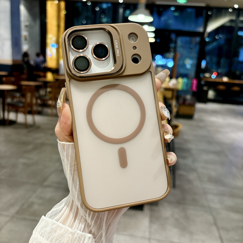 Pouzdro na iPhone s magnetickým držiakom objektívu a chladiacim filmom pre objektív – PC ochranný kryt s matným povrchom pre iPhone 11/12/13/14 Pro a Pro Max (odolný voči nárazom, anti-scratch)