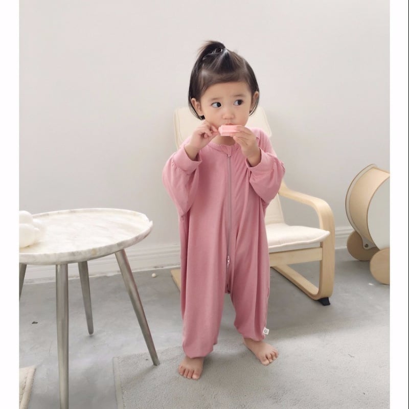 Бебешки пижами, едно парче спално облекло от модалова тъкан, тънък летен стил, спално гнездо с Anti-Kick Quilt, модерен минимализъм