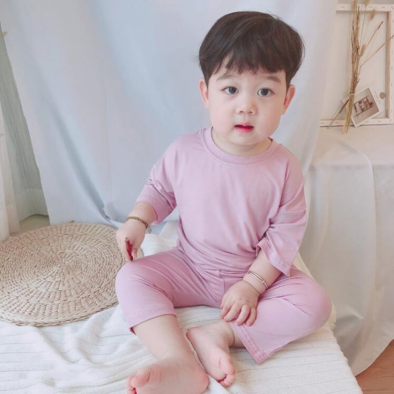 Бебешки пижами, едно парче спално облекло от модалова тъкан, тънък летен стил, спално гнездо с Anti-Kick Quilt, модерен минимализъм