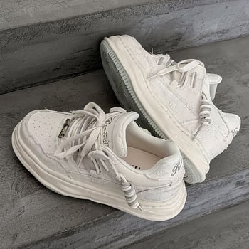 Platnene tenisice, 7 cm skriveni porast visine, unisex, s vezicama, gumena potplata