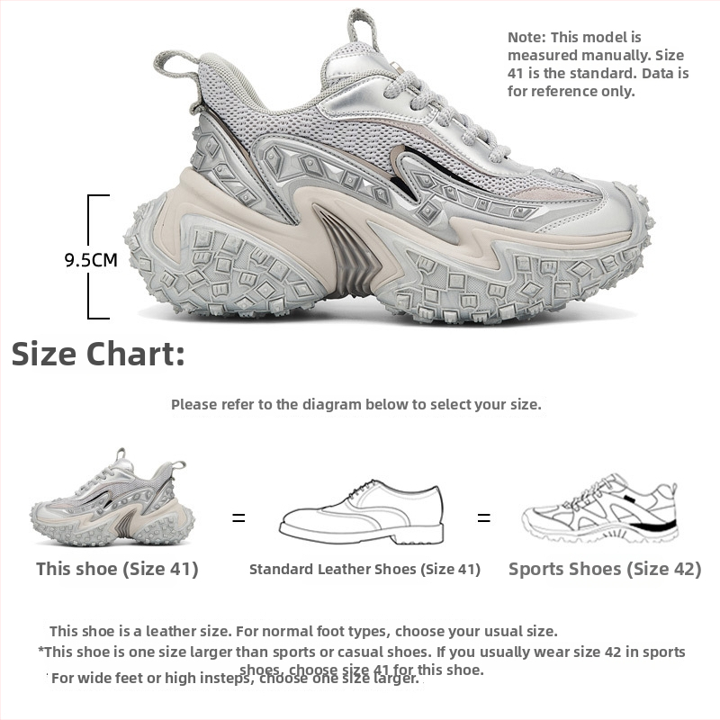 JEPSEN Unisex Dad Shoes — gornji dio od miks materijala, potplat od pjene gume, visina potplata 6–8 cm, proljeće-jesen