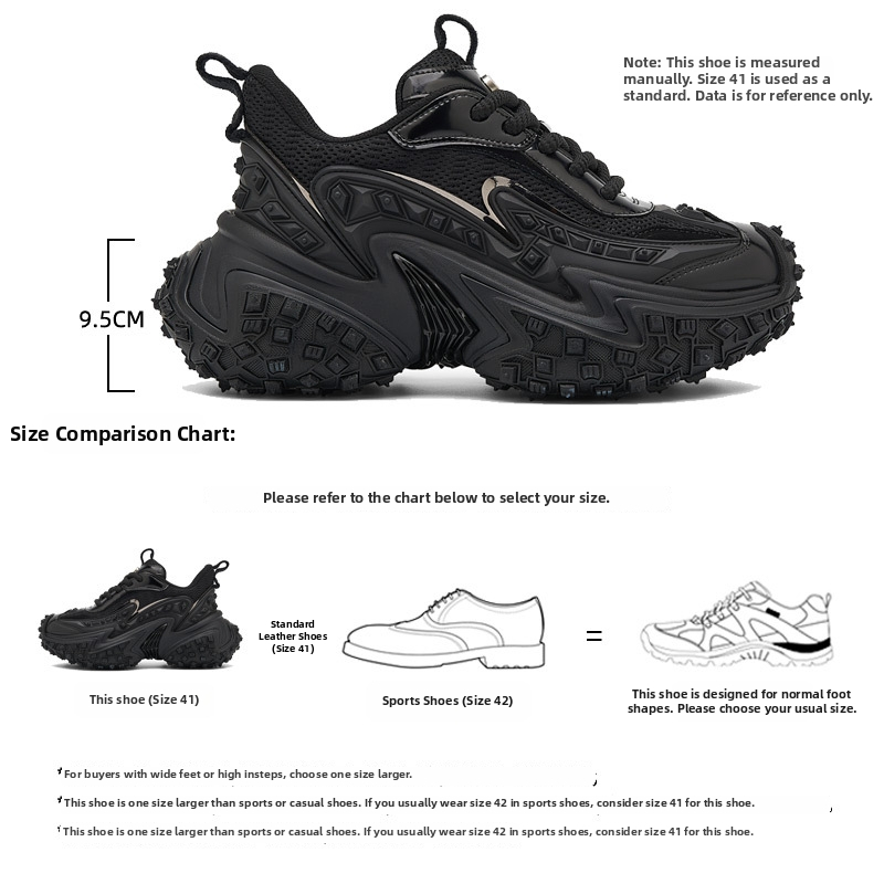 JEPSEN Unisex Dad Shoes — gornji dio od miks materijala, potplat od pjene gume, visina potplata 6–8 cm, proljeće-jesen