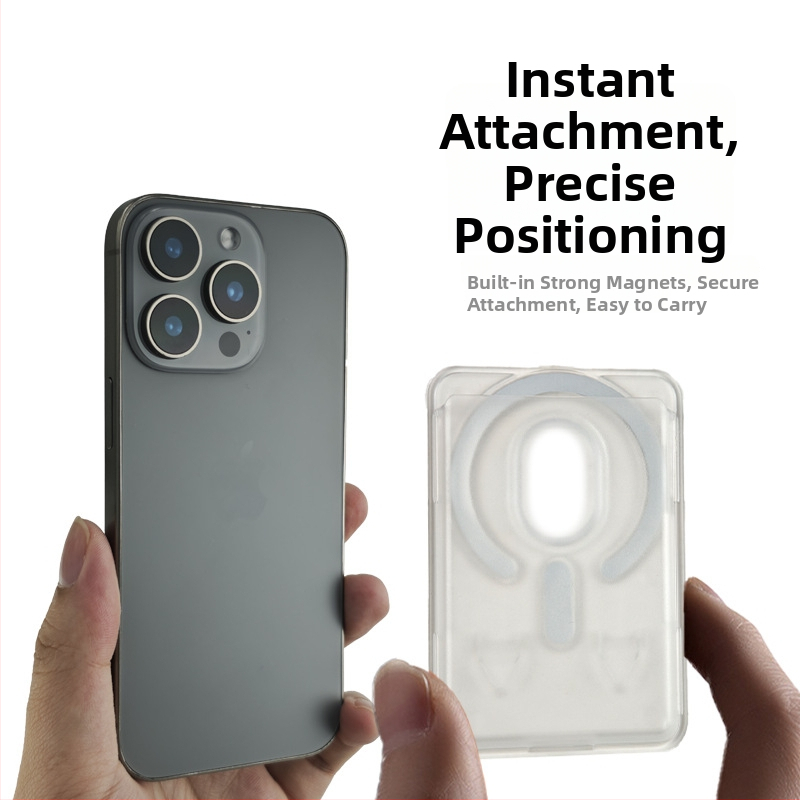 Magnetický držiteľ kariet pre iPhone 16 – matný PC pevný kryt, vlastné logo, magnetický zadný štítok