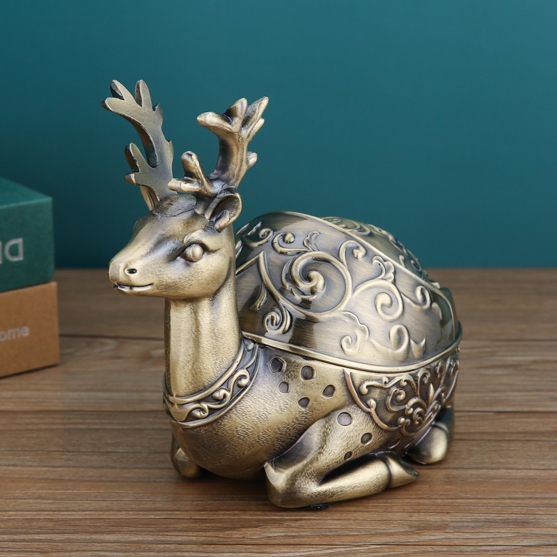 Σταχτοδοχείο με καπάκι – μεταλλικό διακοσμητικό για σπίτι και γραφείο, αντι-διασποράς στάχτης, σκανδιναβικό στυλ, διακριτικός πολυτελής χαρακτήρας, προέλευση Zhejiang