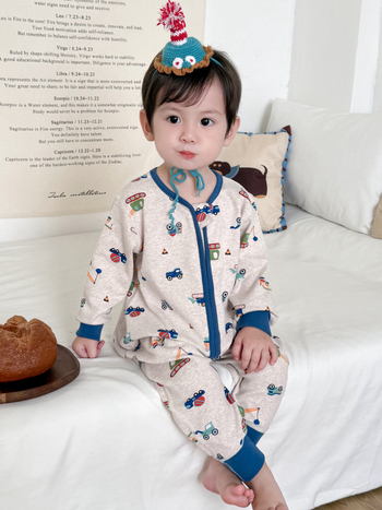 Happy Pig Sac de dormit pentru copii cu picioare separate - exterior și căptușire 95% bumbac, fermoar metalic, model desen animat, potrivit pentru iarnă/toamnă