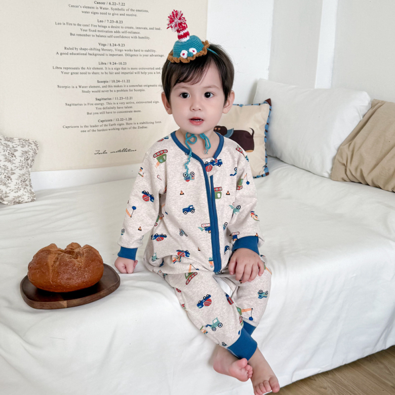 Happy Pig Sac de dormit pentru copii cu picioare separate - exterior și căptușire 95% bumbac, fermoar metalic, model desen animat, potrivit pentru iarnă/toamnă