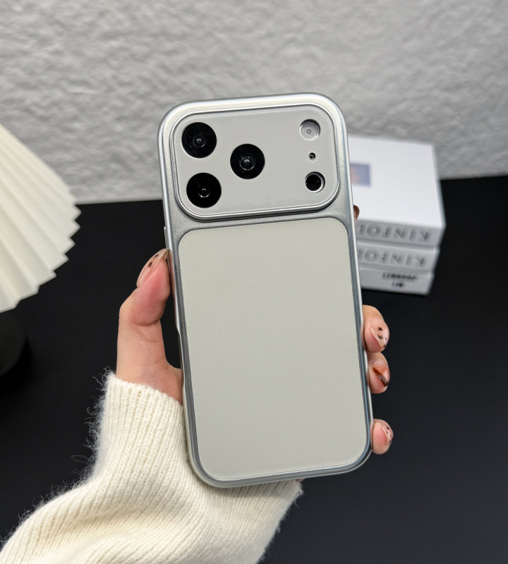 Magnetický obal na iPhone 17 Pro Max, imitácia kože, odolný voči opotrebeniu, proti pádu, úplný film na ochranu objektívu
