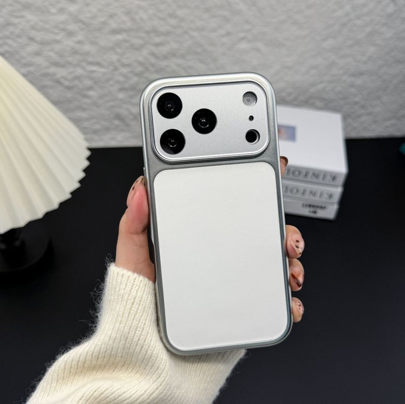 Magnetický obal na iPhone 17 Pro Max, imitácia kože, odolný voči opotrebeniu, proti pádu, úplný film na ochranu objektívu