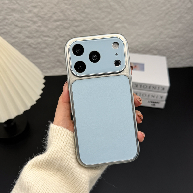 Magnetický obal na iPhone 17 Pro Max, imitácia kože, odolný voči opotrebeniu, proti pádu, úplný film na ochranu objektívu