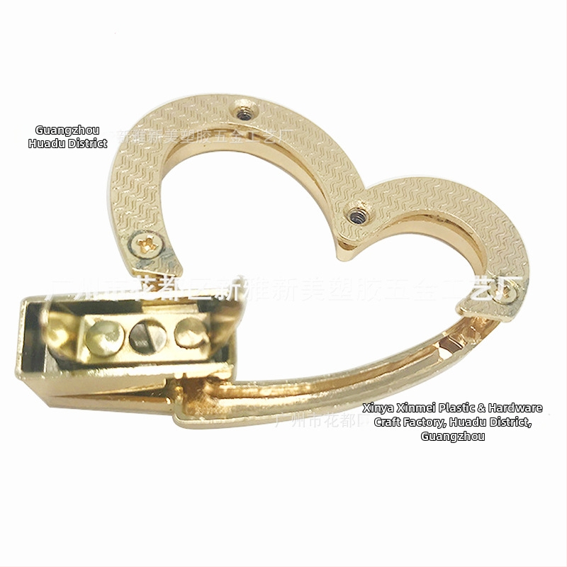 Κλειδαριά σχήματος καρδιάς με περιστροφή για τσάντες - Μοντέλο 659, Κράμα ψευδαργύρου, New Beauty