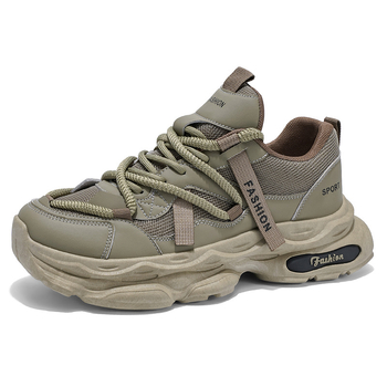 Muške tenisice tip dad shoes s debelim potplatom, gornji dio PU+mesh, potplat PVC, vezanje, protuklizne, otporne na habanje, EVA uložak
