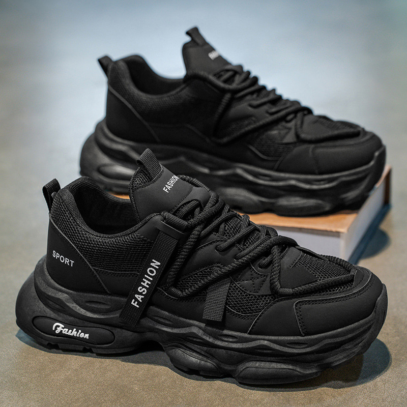 Muške tenisice tip dad shoes s debelim potplatom, gornji dio PU+mesh, potplat PVC, vezanje, protuklizne, otporne na habanje, EVA uložak