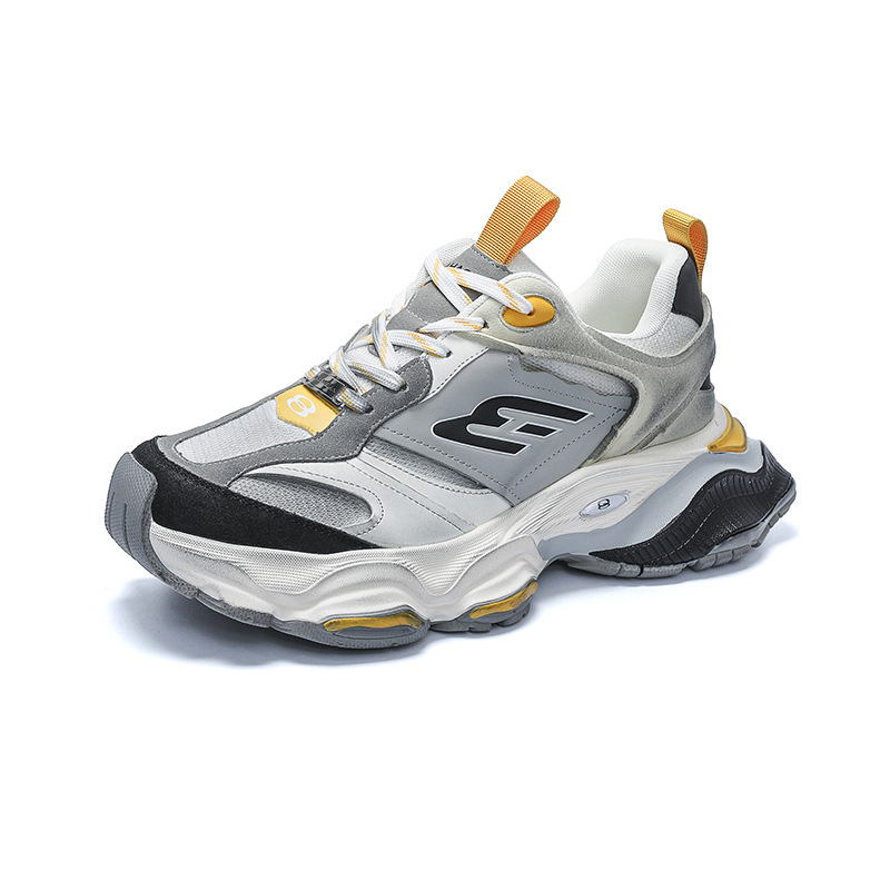 Muške tenisice Dad Shoes s prozračnim mrežastim gornjim dijelom, debelom podstavom, ulošak od prirodne kože, anti-slip i otporne na habanje EVA/TPU potplat.