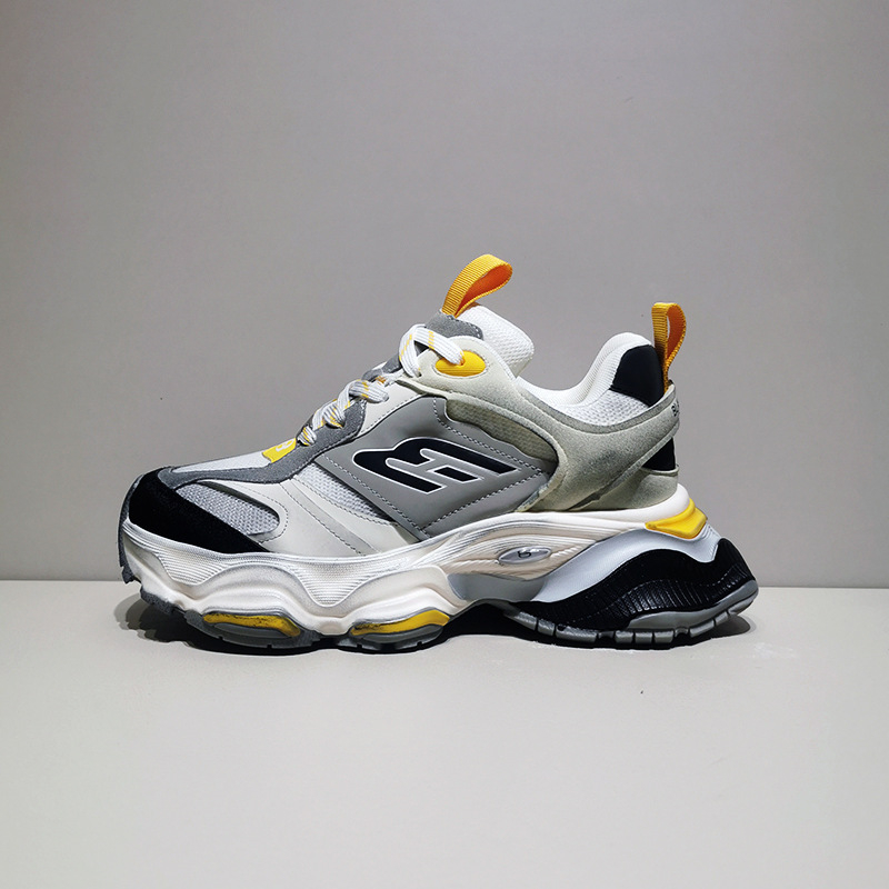 Muške tenisice Dad Shoes s prozračnim mrežastim gornjim dijelom, debelom podstavom, ulošak od prirodne kože, anti-slip i otporne na habanje EVA/TPU potplat.