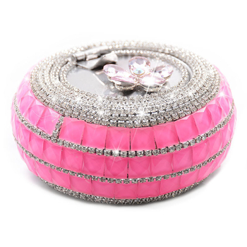 Преносим пепелник с капак, инкрустирани диаманти; метал, модерен стил, лукс; произход Zhejiang