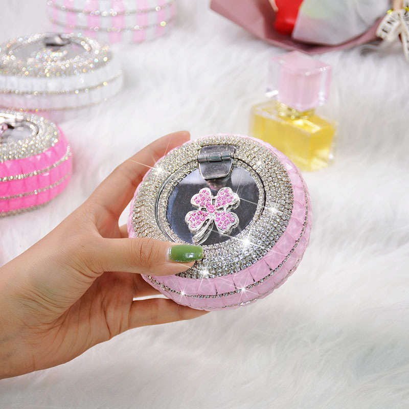 Преносим пепелник с капак, инкрустирани диаманти; метал, модерен стил, лукс; произход Zhejiang