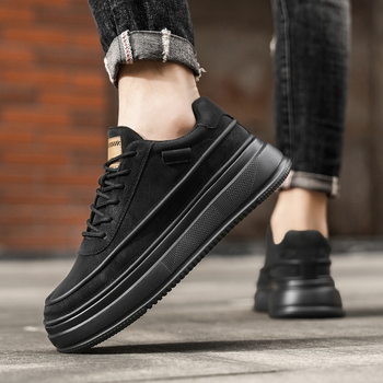 Unisex tenisice Board Shoes, vodootporne, debela potplata za povećanje visine, casual retro stil (oblik prsta: okrugli; visina potplata: niski 1–3 cm; potplat: gumeni; unutrašnjost: mreža; zatvaranje: vezanje)