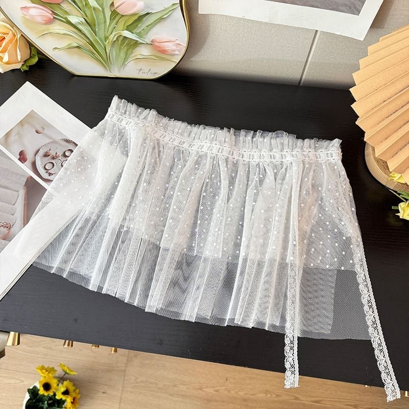 Φούστα bodycon – κορεατικού στυλ, κεντήματα με μικρά λουλούδια, ζώνη με κορδόνι; (Τύπος φούστας: bodycon; Κατηγορία: μισό-φούστα; Μήκος: κοντή; Υλικό: πολυεστέρας με μεταξένια γυαλάδα; Στυλ: εθνο-retro)