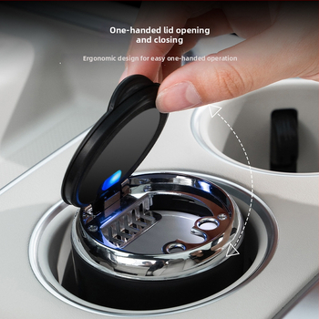 Scrumieră auto cu design dragon-scale, interior ceramic, model T05, proces de topire, greutate 134 g