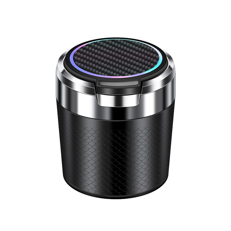 Scrumieră auto cu design dragon-scale, interior ceramic, model T05, proces de topire, greutate 134 g