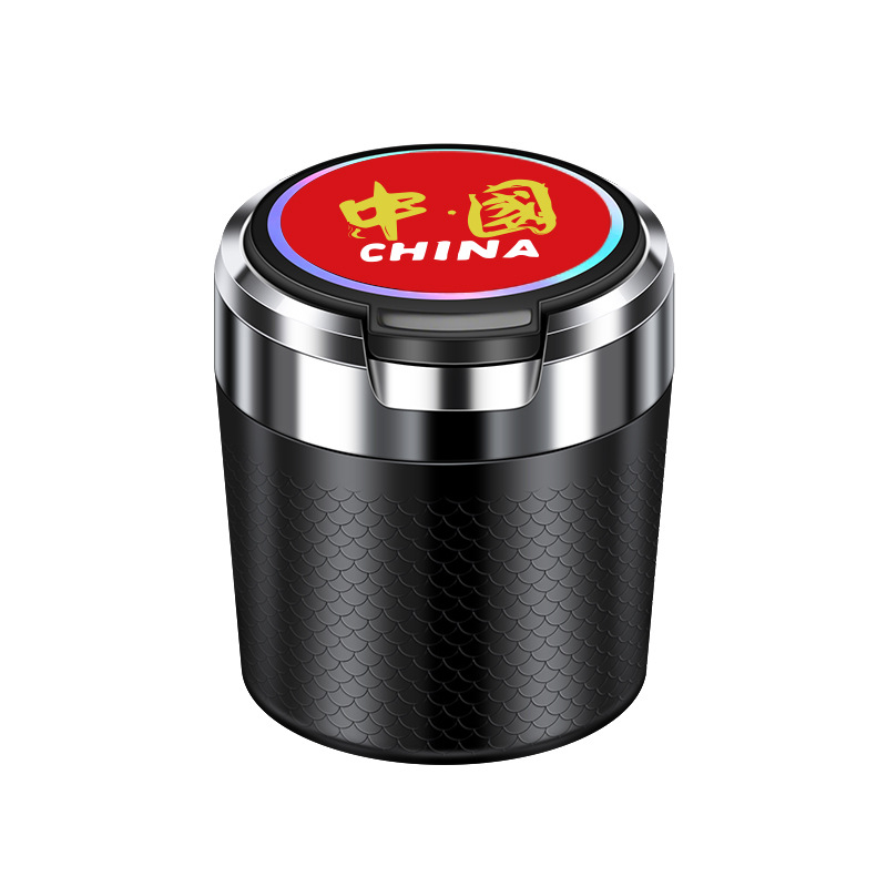 Scrumieră auto cu design dragon-scale, interior ceramic, model T05, proces de topire, greutate 134 g