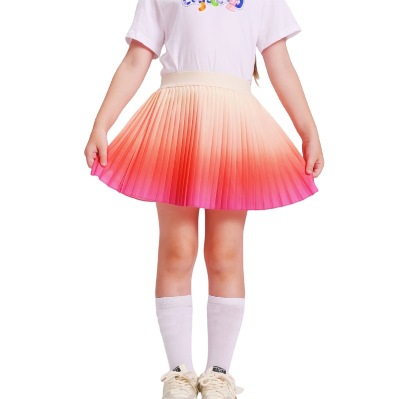 Fustă sport plisată pentru fete, 100% poliester, fustă pentru copii, vara 2025