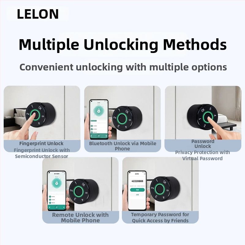 Cilindru de încuietare inteligent cu amprentă, parolă și deblocare prin gesturi (model C001b; material: aliaj de zinc + aliaj de aluminiu; greutate: 365 g; deblocare: amprentă, parolă, gesturi; potrivit pentru uși de camere, uși interioare, uși de intrare,