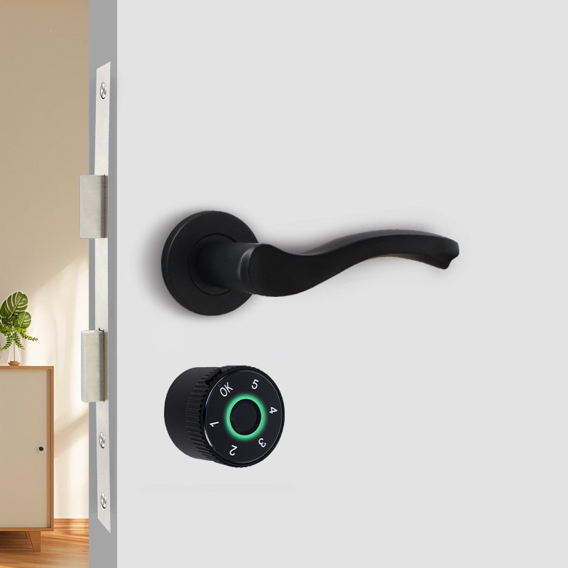 Cilindru de încuietare inteligent cu amprentă, parolă și deblocare prin gesturi (model C001b; material: aliaj de zinc + aliaj de aluminiu; greutate: 365 g; deblocare: amprentă, parolă, gesturi; potrivit pentru uși de camere, uși interioare, uși de intrare,