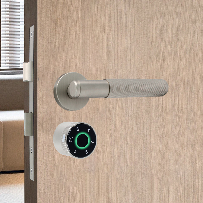 Cilindru de încuietare inteligent cu amprentă, parolă și deblocare prin gesturi (model C001b; material: aliaj de zinc + aliaj de aluminiu; greutate: 365 g; deblocare: amprentă, parolă, gesturi; potrivit pentru uși de camere, uși interioare, uși de intrare,