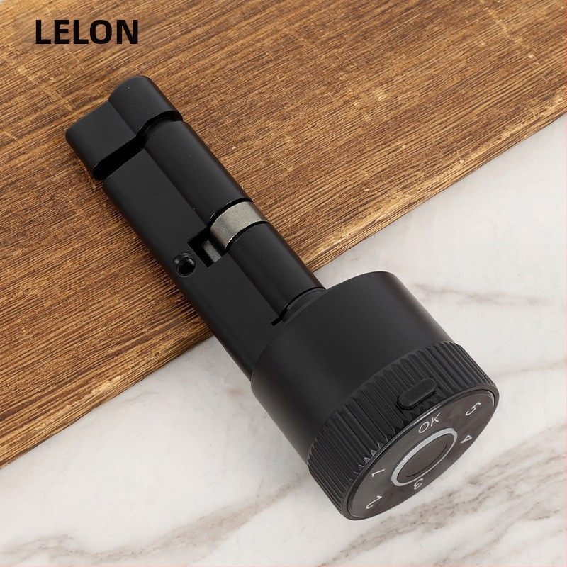 Cilindru de încuietare inteligent cu amprentă, parolă și deblocare prin gesturi (model C001b; material: aliaj de zinc + aliaj de aluminiu; greutate: 365 g; deblocare: amprentă, parolă, gesturi; potrivit pentru uși de camere, uși interioare, uși de intrare,