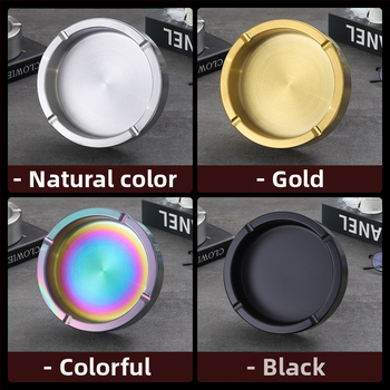 Пепелник от дебела неръждаема стомана, с персонализирано лого, за интернет кафе, барове и домашна употреба, ветроустойчив и удароустойчив