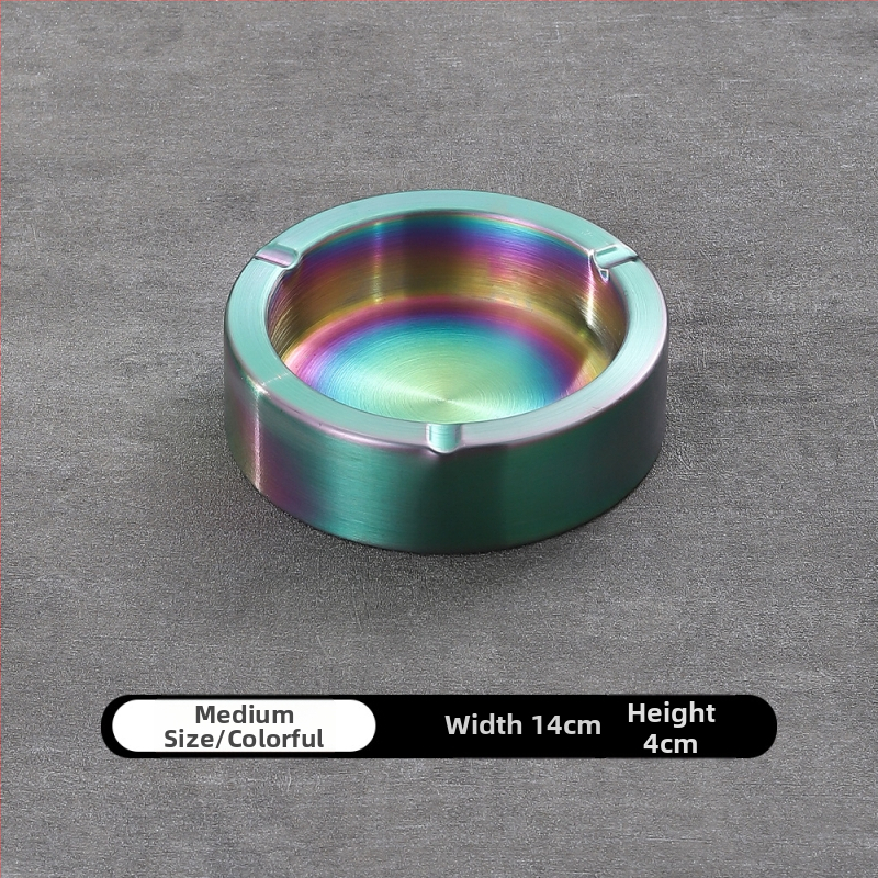 Пепелник от дебела неръждаема стомана, с персонализирано лого, за интернет кафе, барове и домашна употреба, ветроустойчив и удароустойчив