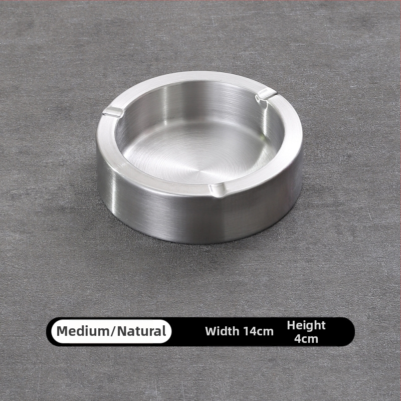 Пепелник от дебела неръждаема стомана, с персонализирано лого, за интернет кафе, барове и домашна употреба, ветроустойчив и удароустойчив