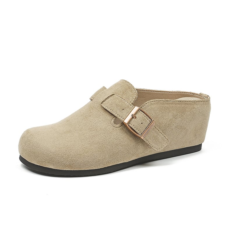 Velúr felső részű női loaferek, PU bélés, marha ín talp, kerek orr, retro stílus