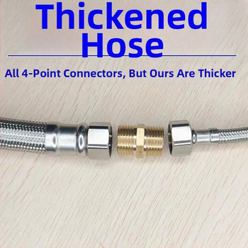 Furtun extensibil din oțel inoxidabil, cu conectare filetată, pentru boiler și robinet de toaletă, cu debit mare