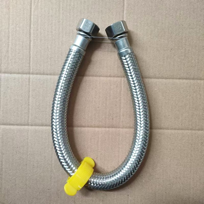 Furtun extensibil din oțel inoxidabil, cu conectare filetată, pentru boiler și robinet de toaletă, cu debit mare