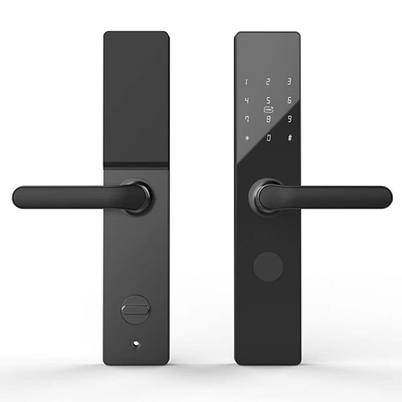 Pametna brava za vrata s otiskom prsta, lozinkom, karticom i daljinskim otključavanjem, Bluetooth aplikacijom (fingerprint: 100; unlocks: >1000; scan: <0.5s; FA: <0.1%; FR: <0.1%)