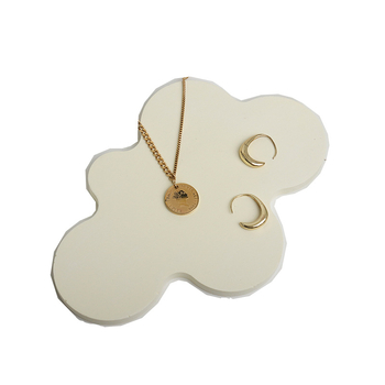 Tavă de depozitare asimetrică pentru bijuterii, produse cosmetice și manichiură, pentru ședințe foto – ipsos, fundal textil, Lu Xin