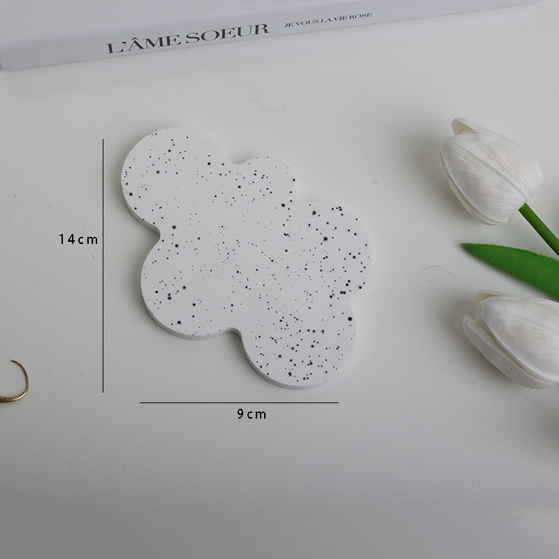 Tavă de depozitare asimetrică pentru bijuterii, produse cosmetice și manichiură, pentru ședințe foto – ipsos, fundal textil, Lu Xin