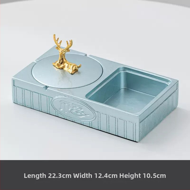 Пепелник от PET, с ключодържател, повторно използваем, квадратен минималистичен дизайн за дома