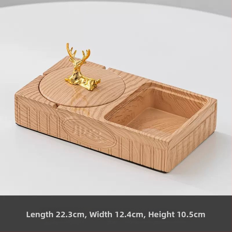 Пепелник от PET, с ключодържател, повторно използваем, квадратен минималистичен дизайн за дома