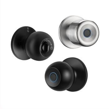 Nehrđajući čelični sferni pametni bravu za drvena vrata — pohranjuje do 20 otisaka, skeniranje manje od 0,5 s, 0% lažnog prepoznavanja, 0% lažnog odbijanja, raspon temperature -25 do 70 °C