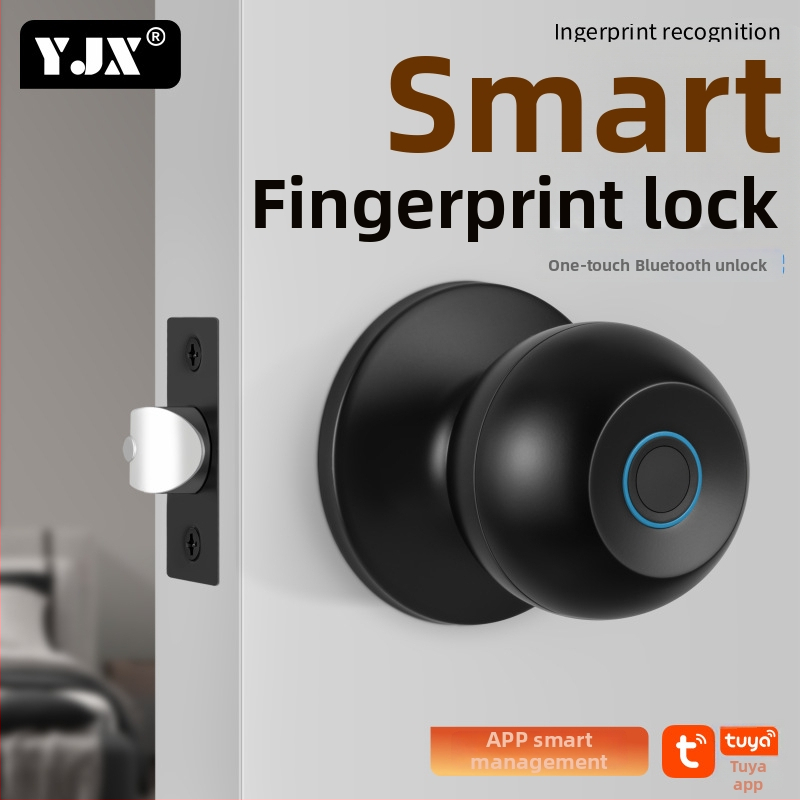 Nehrđajući čelični sferni pametni bravu za drvena vrata — pohranjuje do 20 otisaka, skeniranje manje od 0,5 s, 0% lažnog prepoznavanja, 0% lažnog odbijanja, raspon temperature -25 do 70 °C