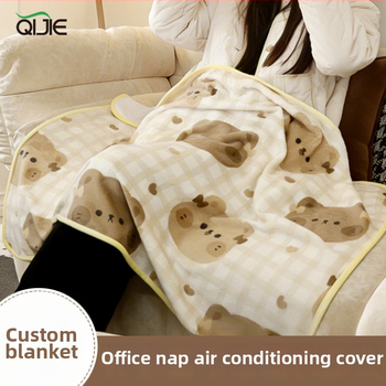 Polár dupla rétegű pléd – Cartoon minta, minden szezonra, testreszabható, 260–600 g