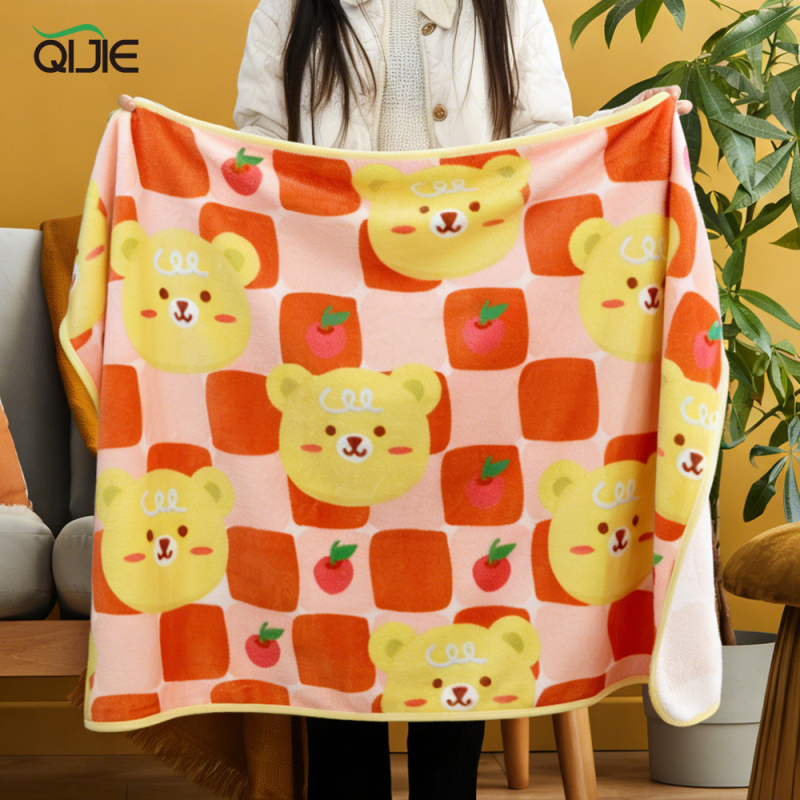 Polár dupla rétegű pléd – Cartoon minta, minden szezonra, testreszabható, 260–600 g