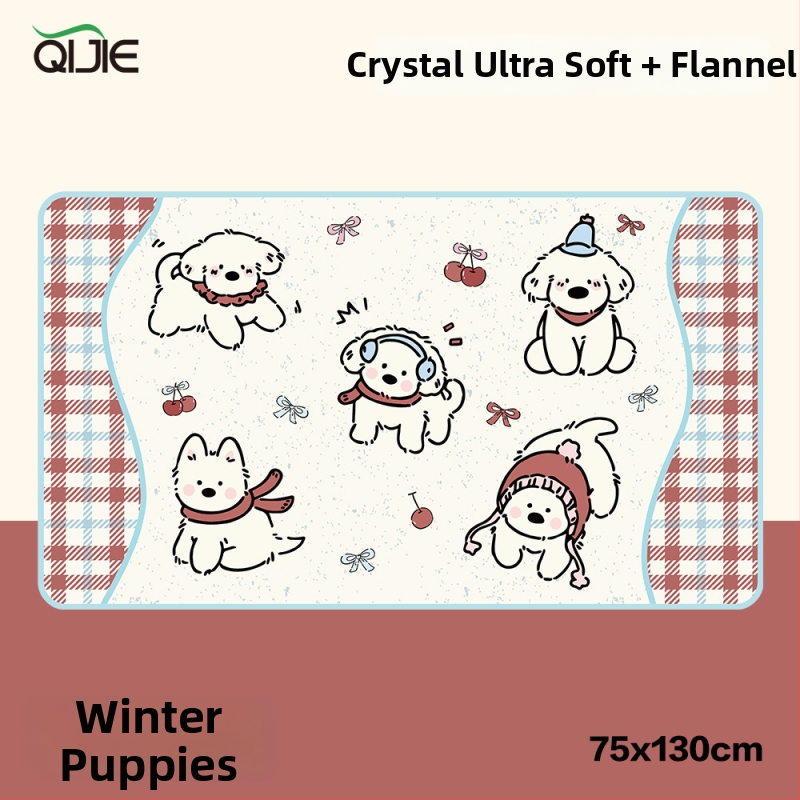 Polár dupla rétegű pléd – Cartoon minta, minden szezonra, testreszabható, 260–600 g