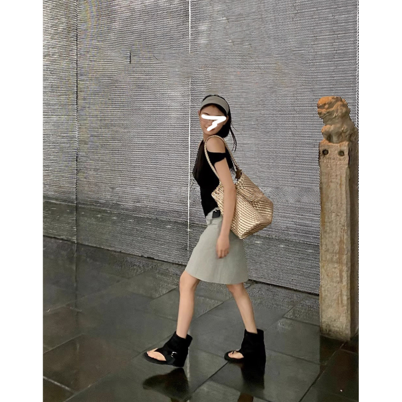 Moderne sandale od kravljeg velura, okrugli nos, visina pete 3–5 cm, slip-on, francuski stil