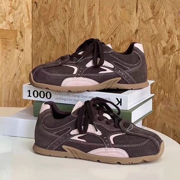 Pantofi sport casual pentru femei, în stil Forrest Gump, din PU, vârf plat, gleznă joasă, șireturi, talpă din cauciuc, lansare toamnă 2024