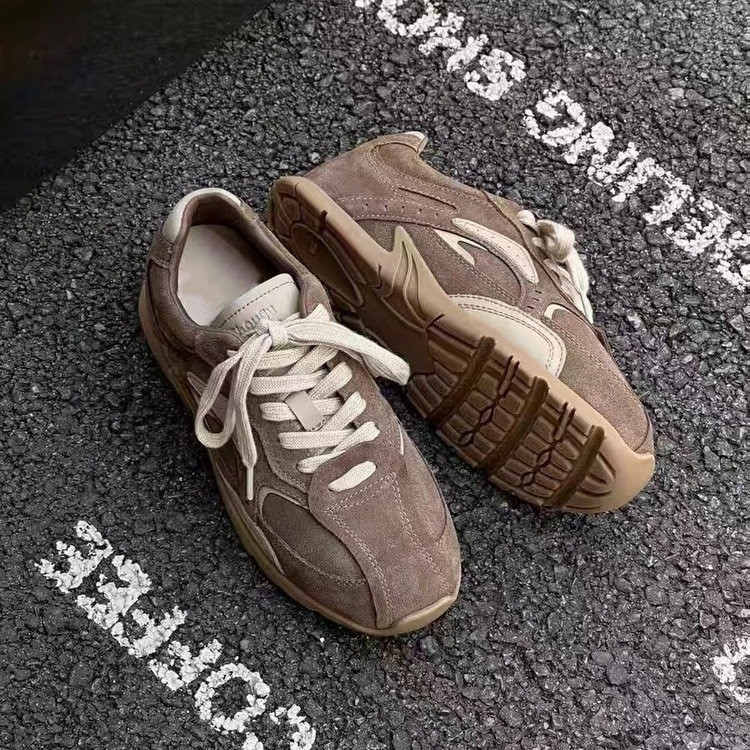 Pantofi sport casual pentru femei, în stil Forrest Gump, din PU, vârf plat, gleznă joasă, șireturi, talpă din cauciuc, lansare toamnă 2024